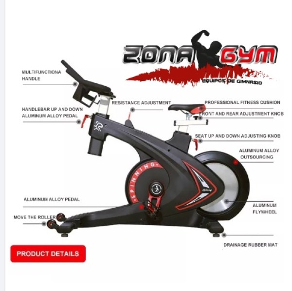 BICICLETA ESTÁTICA SPINNING ESTACIONARIA - FITNESS