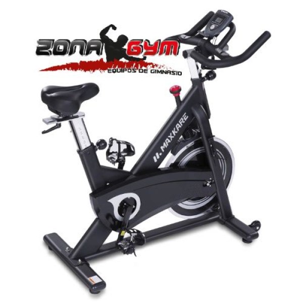 BICICLETA ESTÁTICA SPINNING MAGNÉTICA GRIS MAX 100